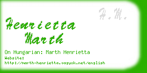 henrietta marth business card